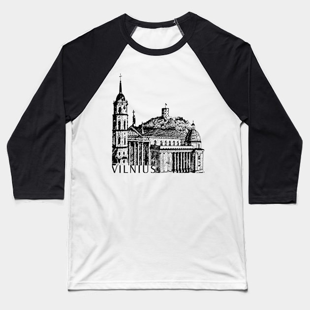 Vilnius Baseball T-Shirt by TravelTs